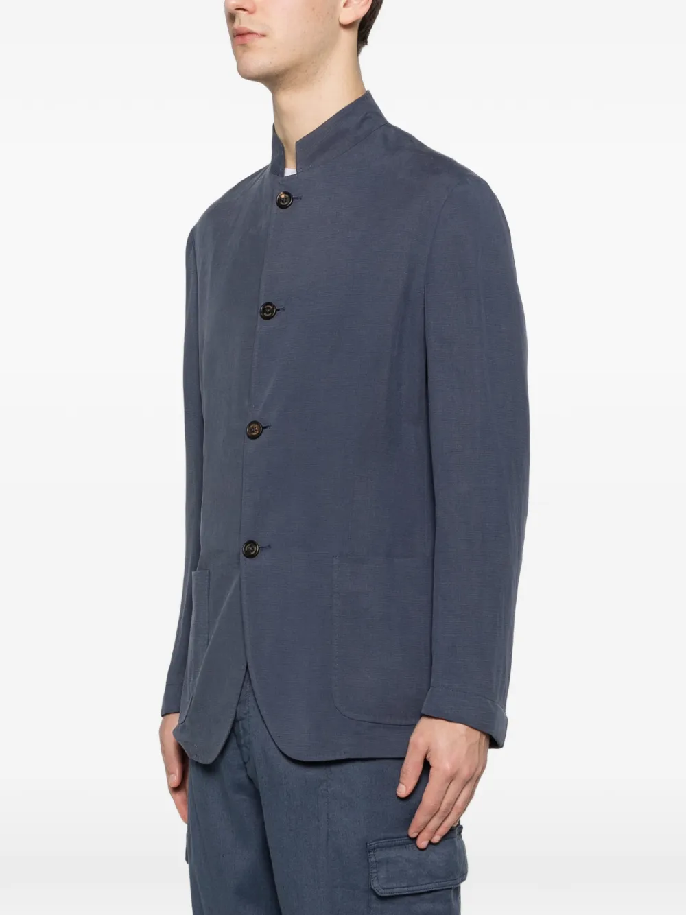  Eleventy Button Single-breasted Jacket - Blue 