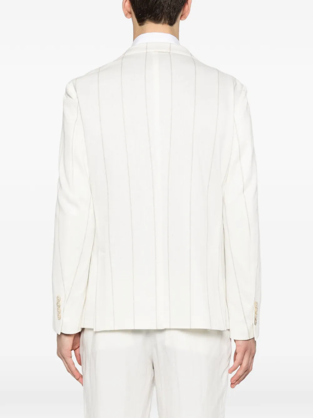 Eleventy Gestreepte blazer Beige