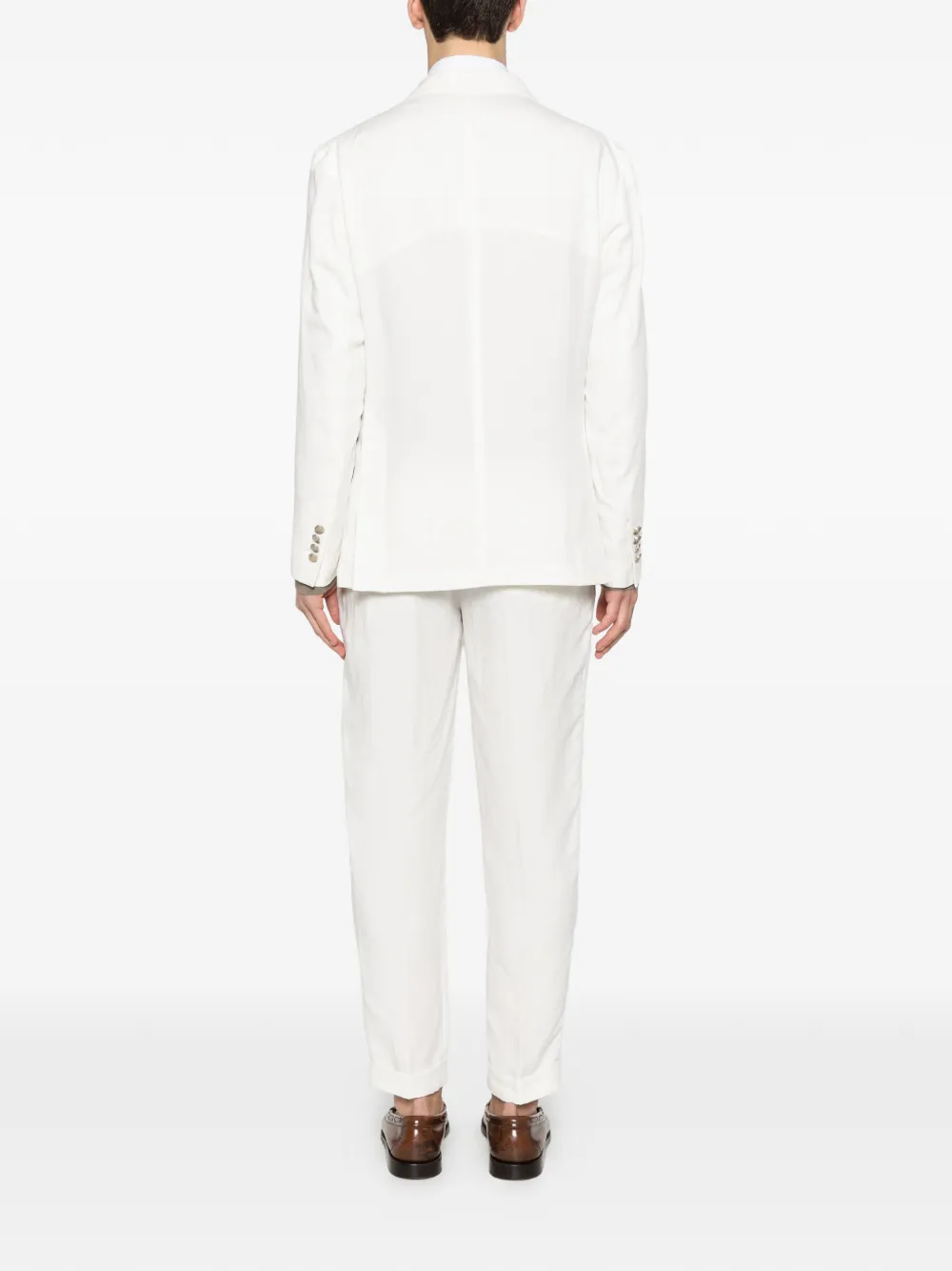  Eleventy Double-breasted Suit - White 