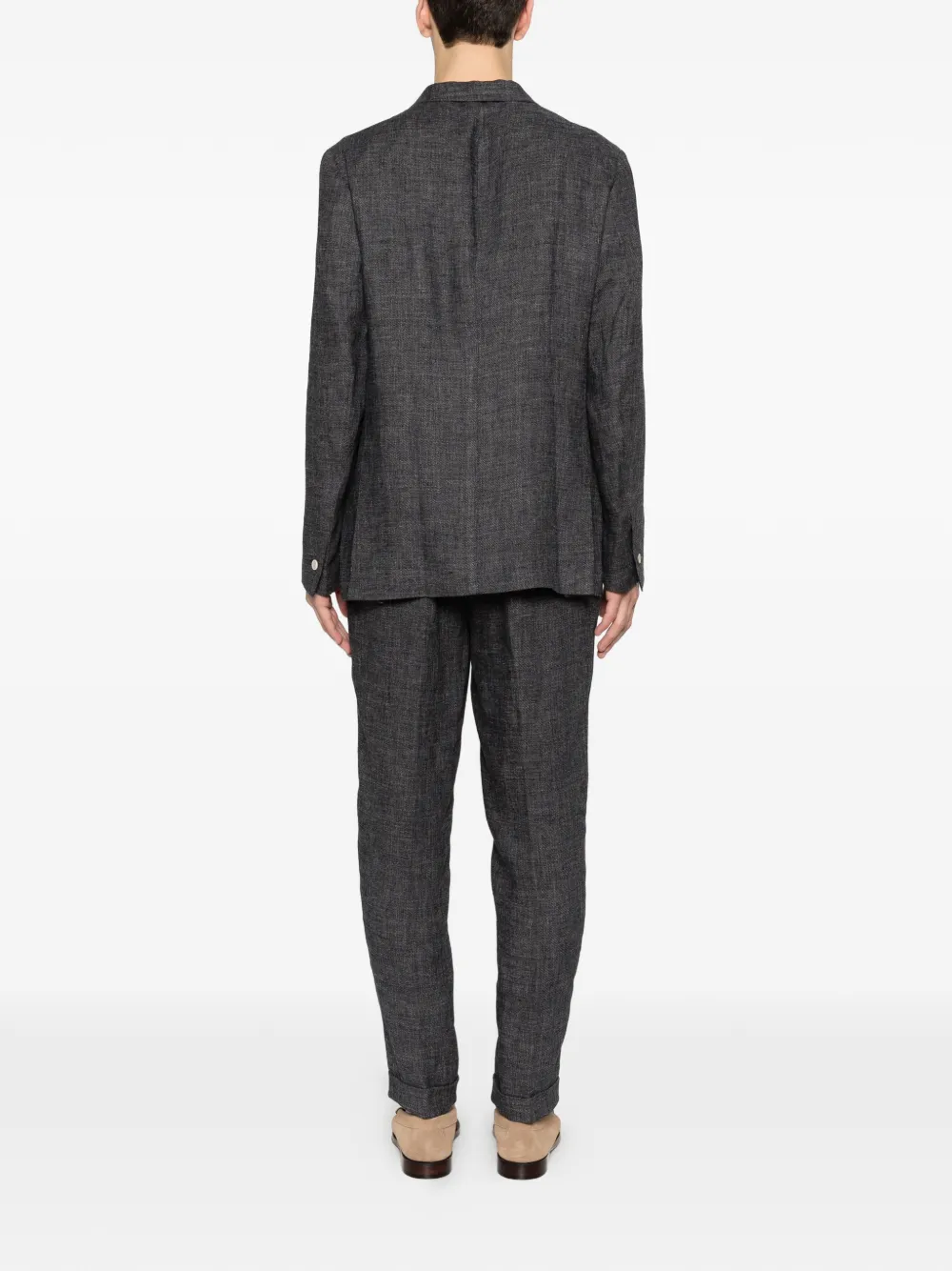  Eleventy Buttoned Soft Suit - Grey 