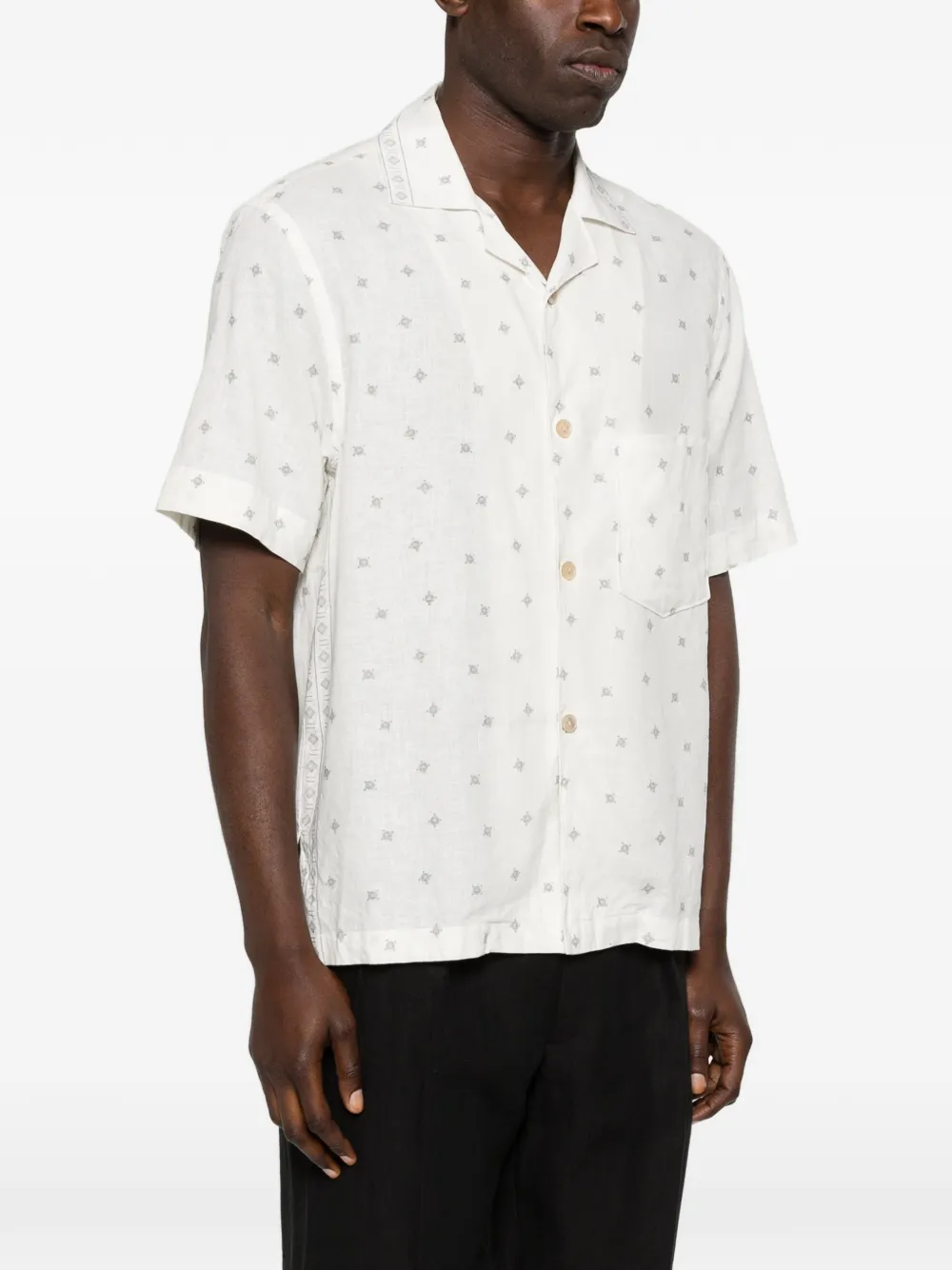  Eleventy Patterned Pocket Shirt - Neutrals 