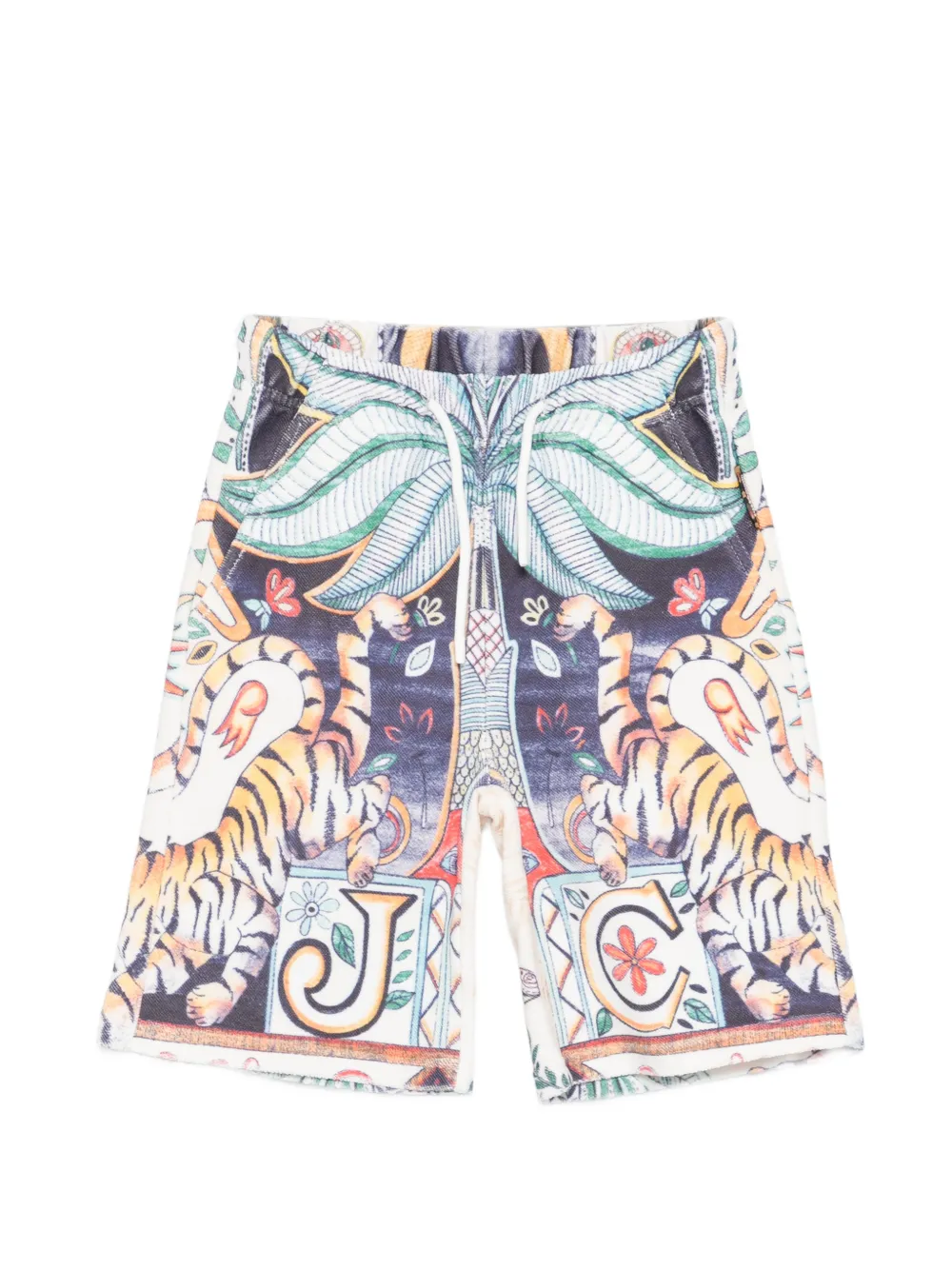 Just Cavalli tiger-print shorts - Bianco