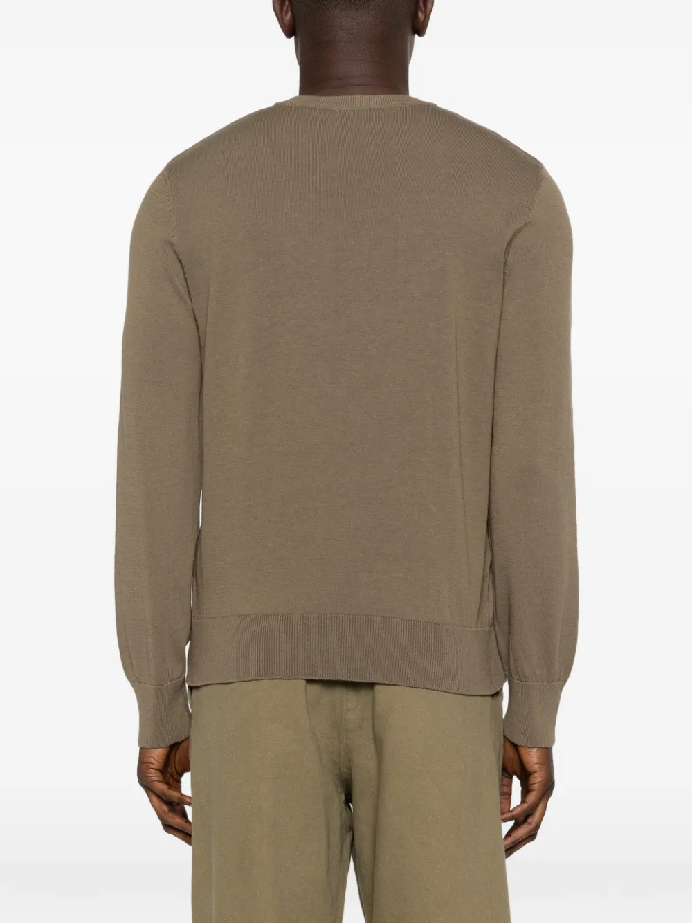 A.P.C. Sweater met borduurwerk en ronde hals Bruin