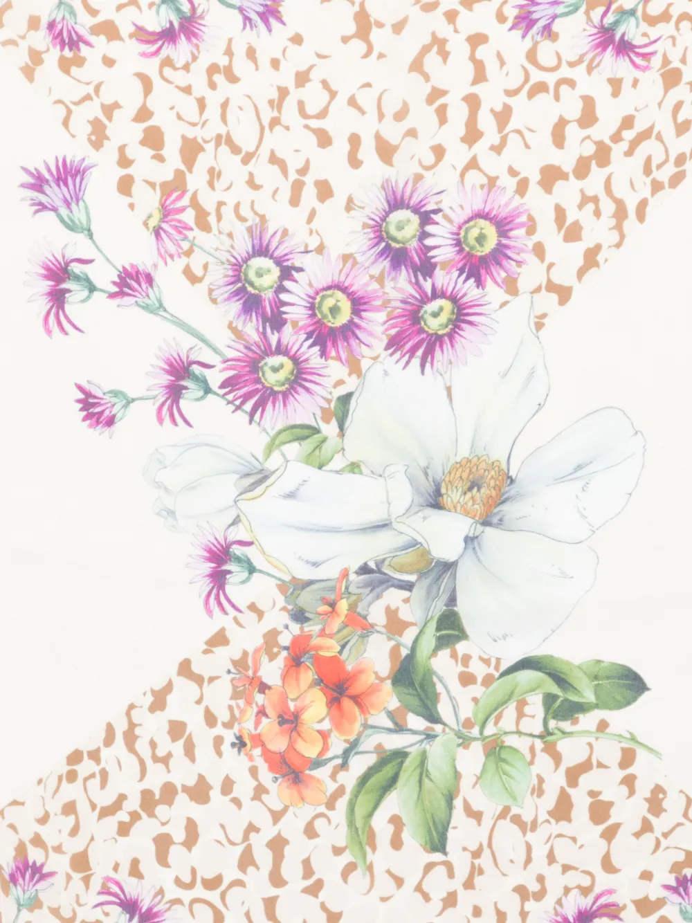 TWINSET Foulard met bloemenprint Beige