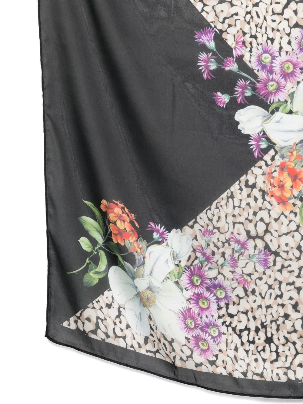 TWINSET Foulard met bloemenprint Zwart