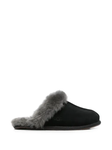 UGG Mules Scuffette II in pelle con bordo in shearling