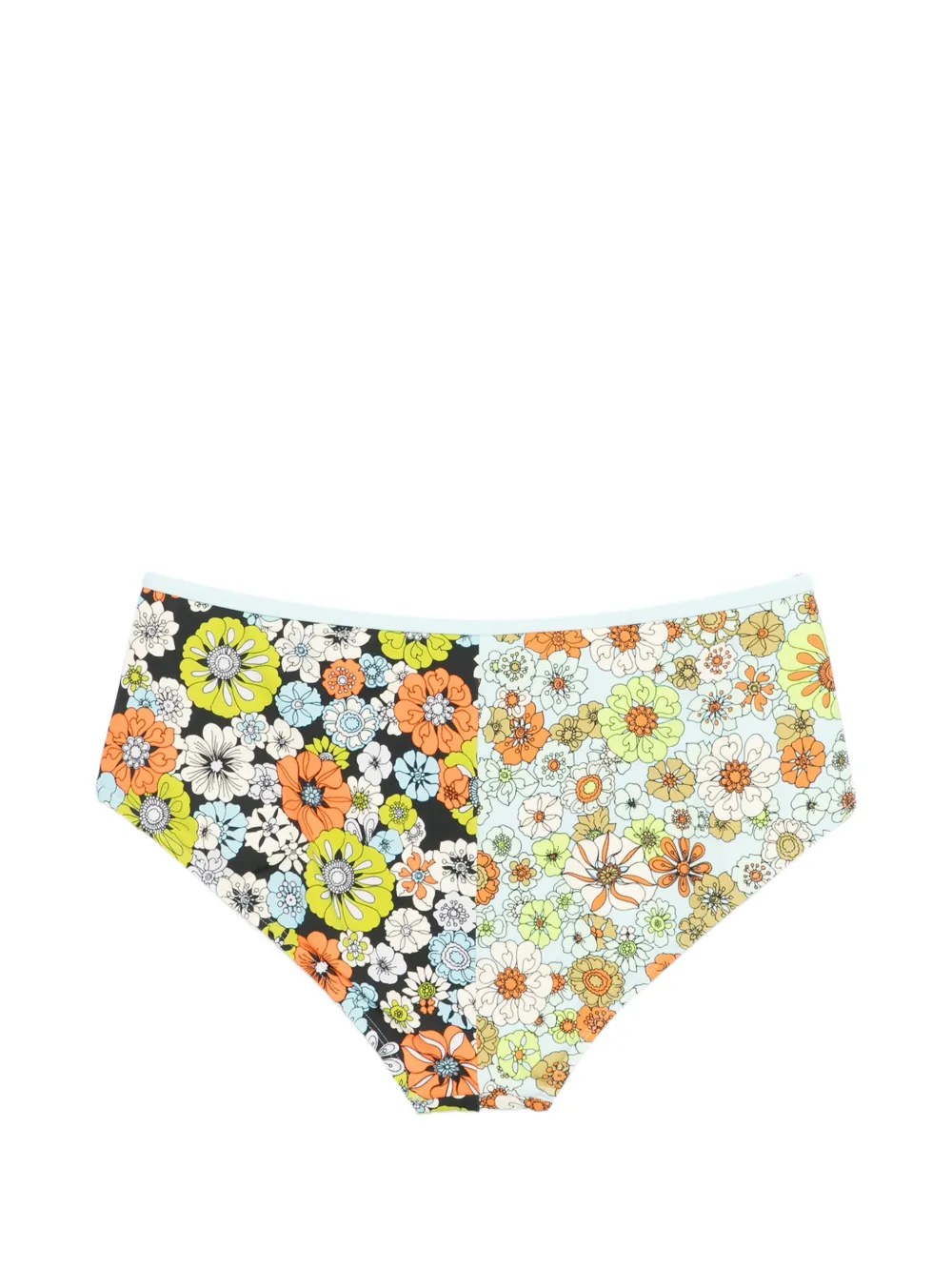  Alemais Floral-print Zip-up Bikini Bottom - Blue 