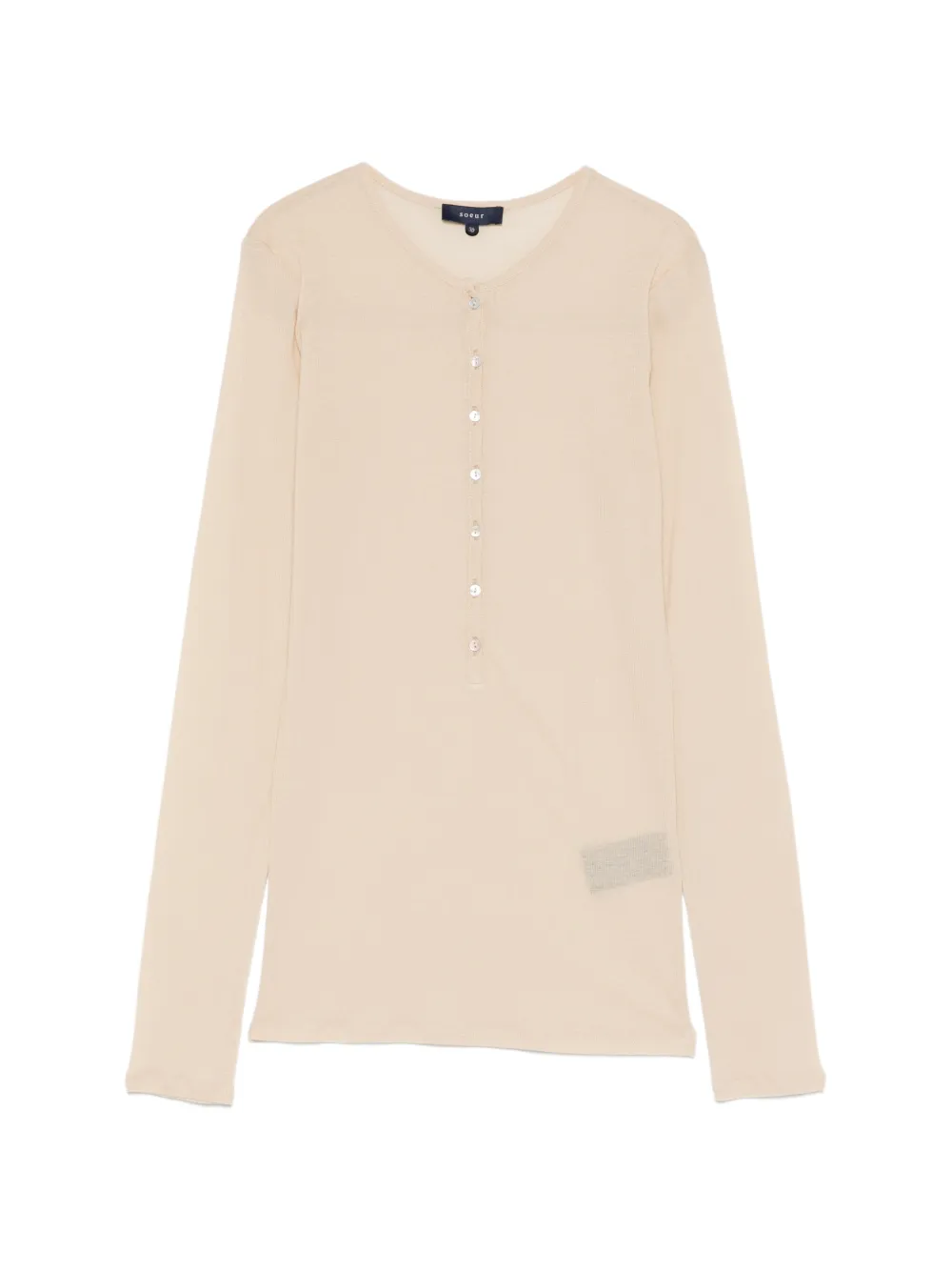Soeur Isabella buttoned long-sleeved top - Toni neutri