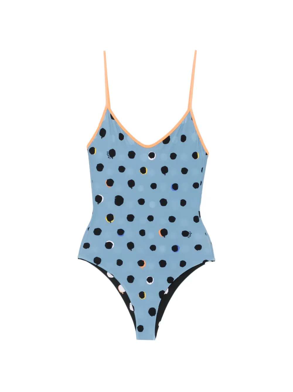 FENDI polka dot swimsuit - Blu