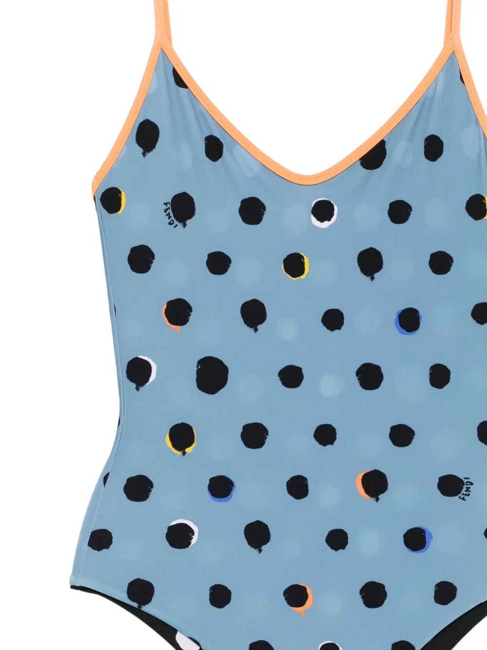  Fendi Polka Dot Swimsuit - Blue 