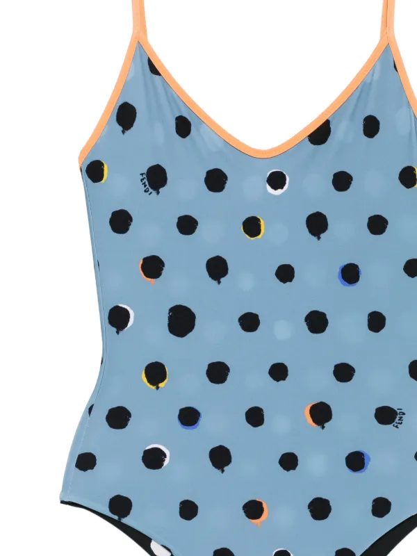 FENDI Polka Dot Swimsuit | Blue | FARFETCH