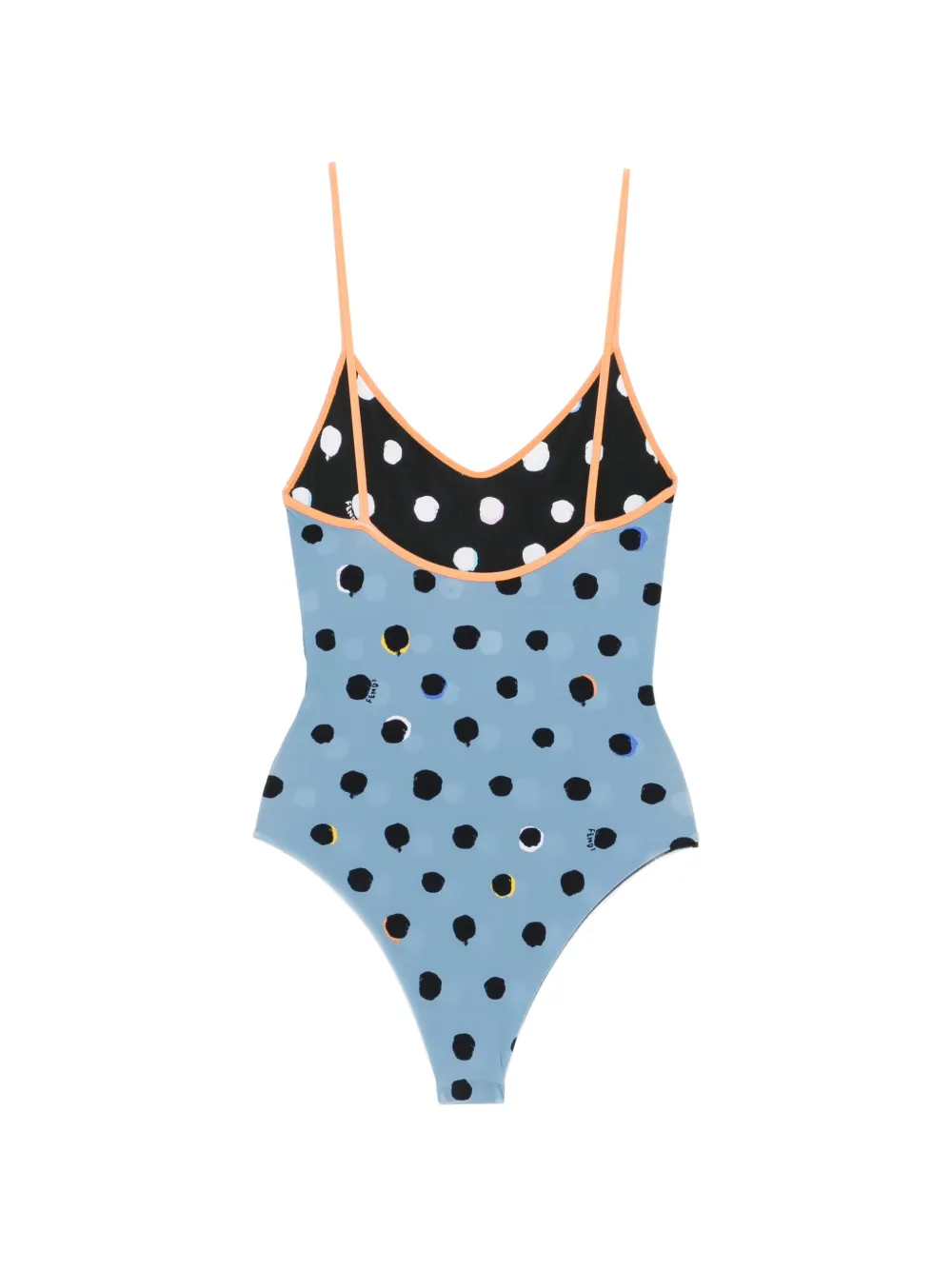  Fendi Polka Dot Swimsuit - Blue 