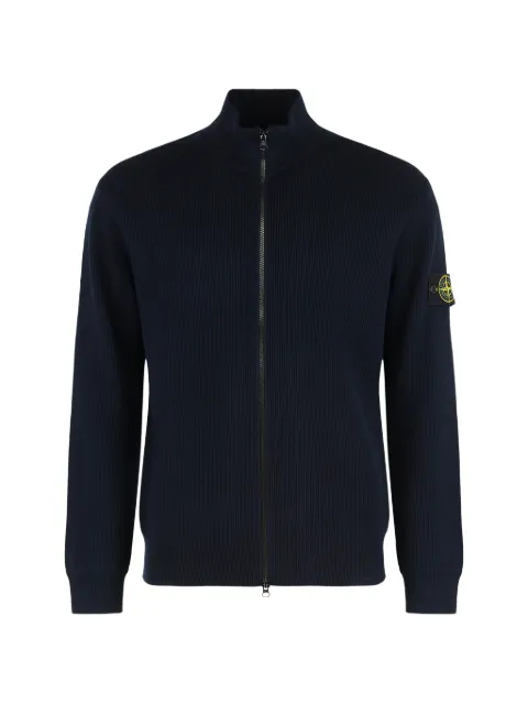 Stone Island cardigan en coton bio à fermeture zippée