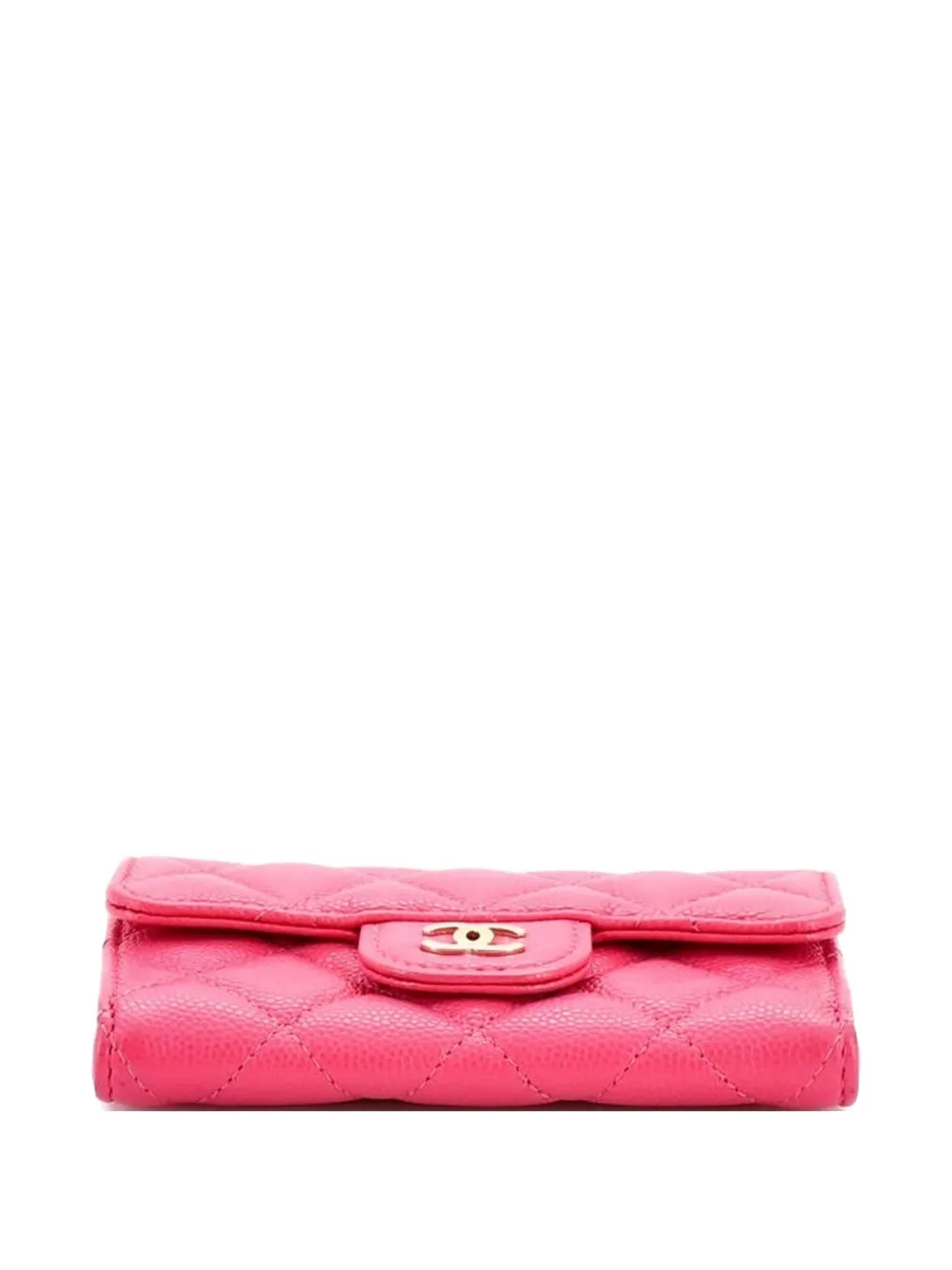 CHANEL Pre-Owned Classic Flap Case Quilted Caviar card holder - Rosa