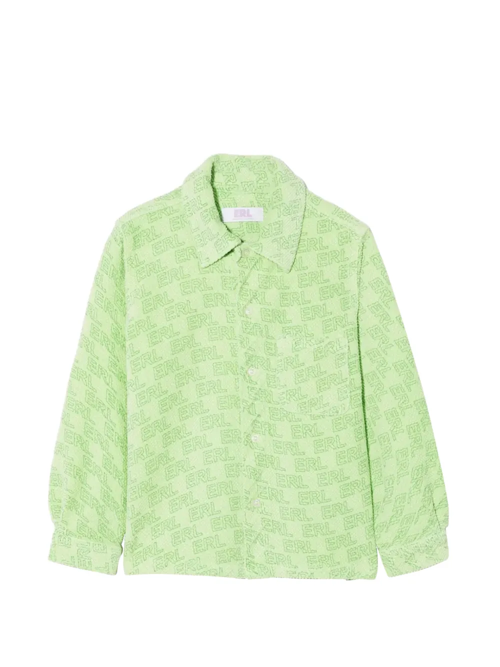 ERL KIDS textured pattern shirt - Green