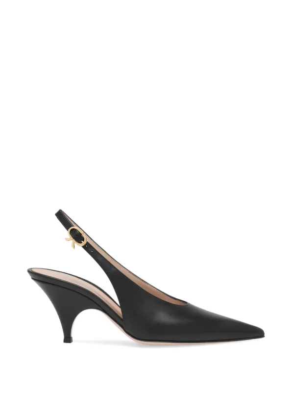 Gianvito Rossi Pointed Slingback Pumps in Black