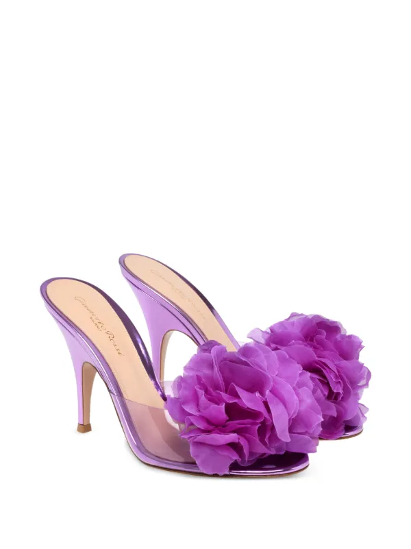 Gianvito Rossi Igea 95 Mules in Purple