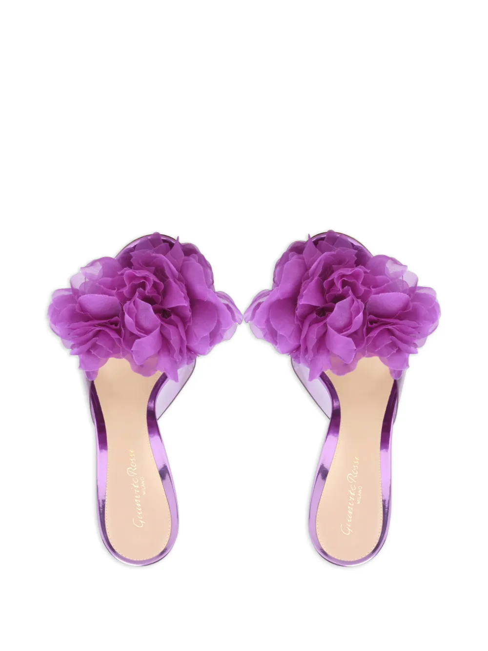 Gianvito Rossi Igea sandalen met bloemenprint Paars