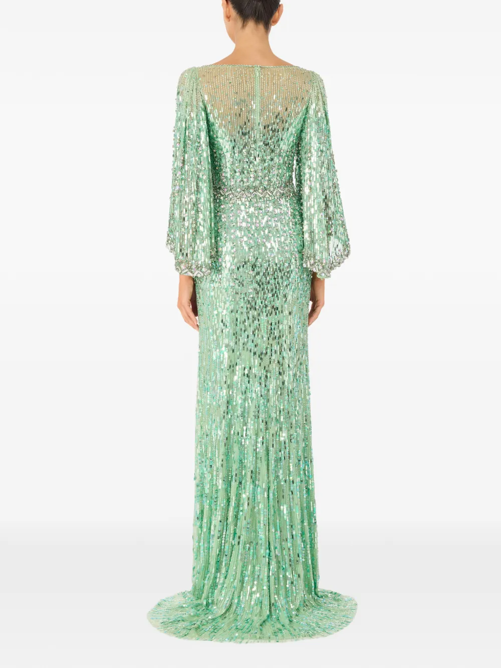 Jenny Packham Ines maxi-jurk verfraaid met pailletten Groen