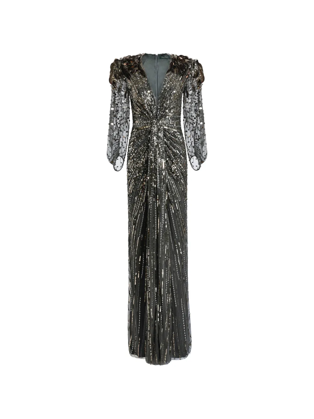 Jenny Packham Xenia sequin-embellished maxi dress - Nero