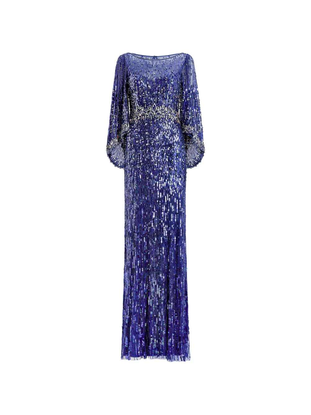 Jenny Packham Abito lungo Ines con decorazione - Blu