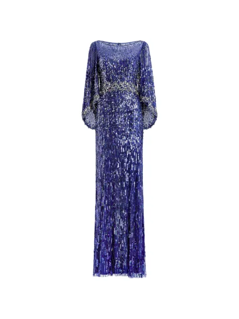 Jenny Packham robe longue à manches longues et ornements Ines