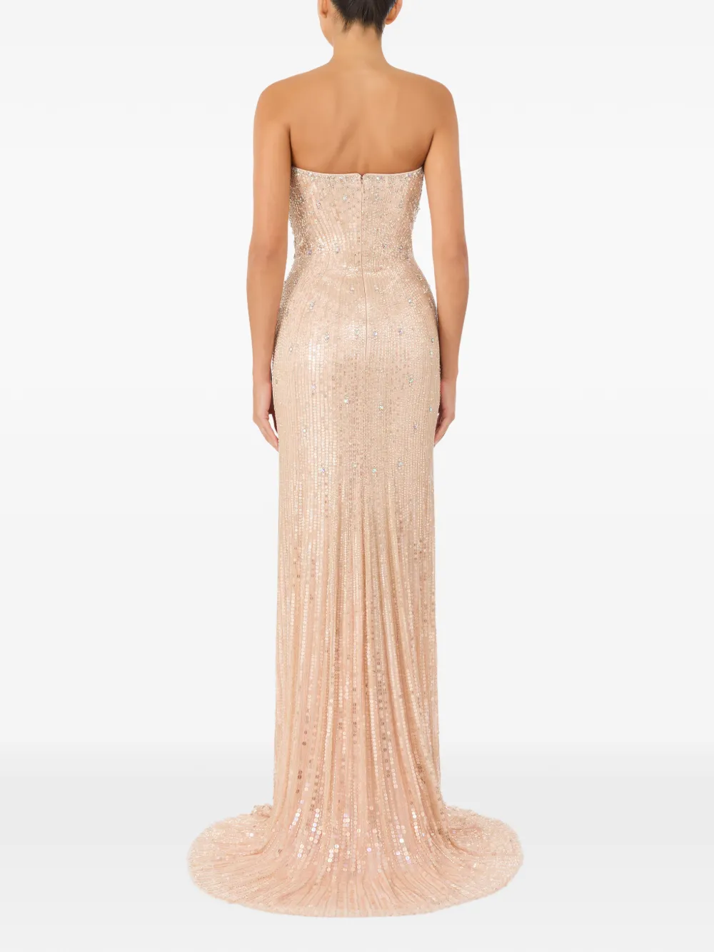 Topaz Sequin-Embellished Strapless Maxi Dress