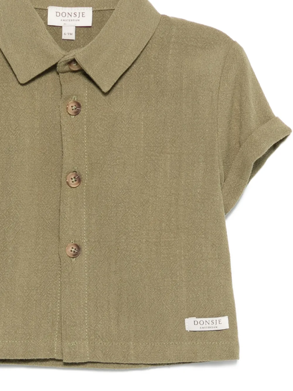  Donsje Button Short-sleeve Shirt - Green 