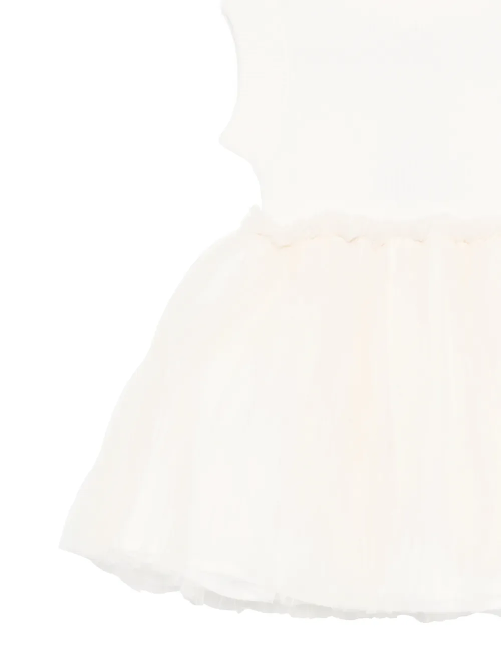 Donsje Jurk met ruches Beige