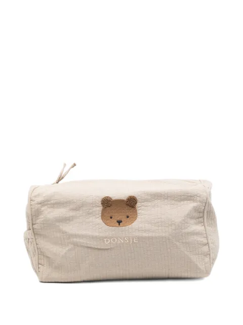 Donsje Tebbe bear-embroidered wash bag