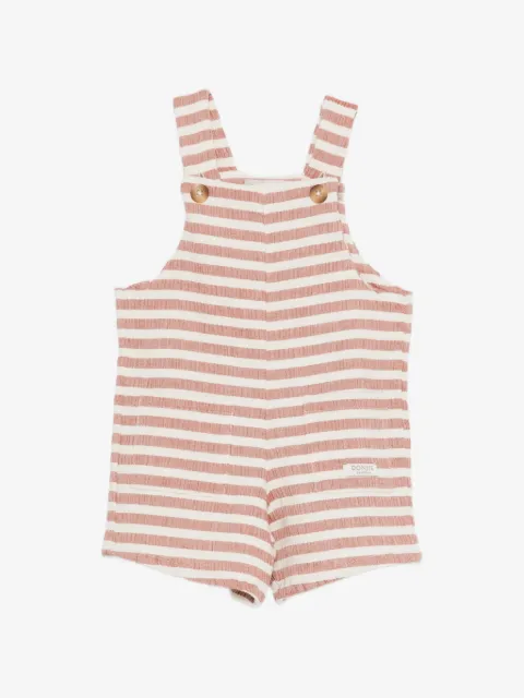 Donsje striped button dungarees
