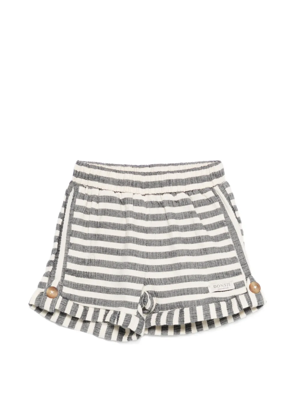 Donsje striped button shorts - Grigio
