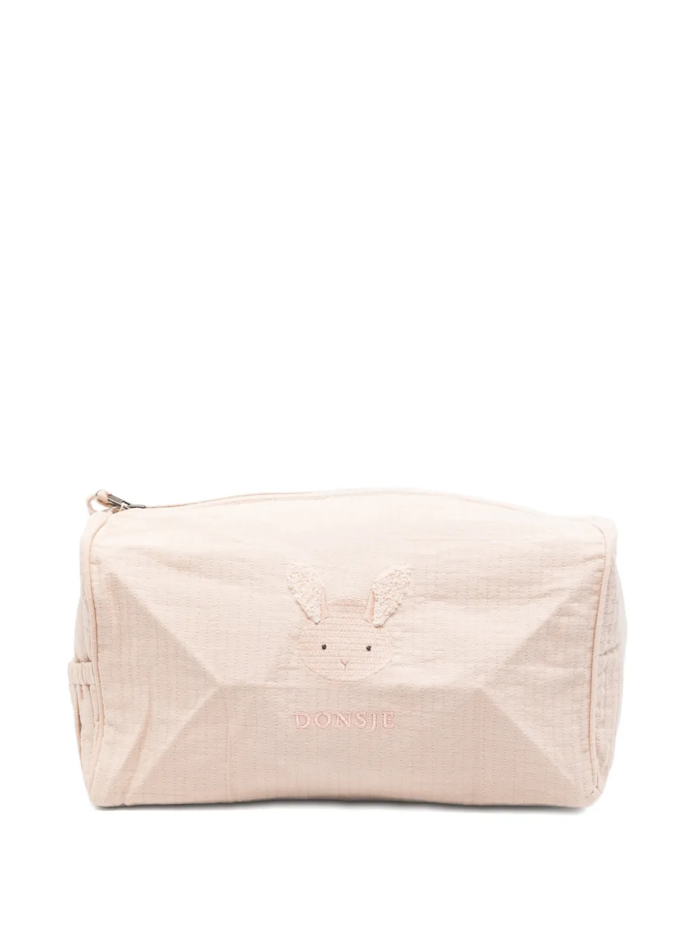 Donsje Tebbe rabbit-embroidery wash bag - Rosa