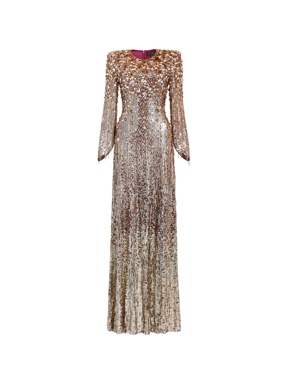 Jenny Packham Abito Phara con paillettes - Marrone