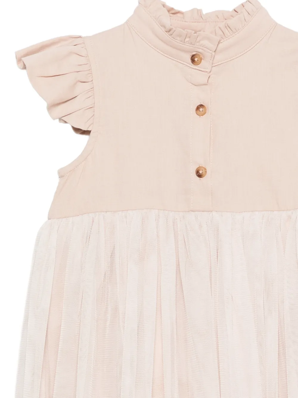  Donsje Fleurence Ruffled Button Dress - Neutrals 