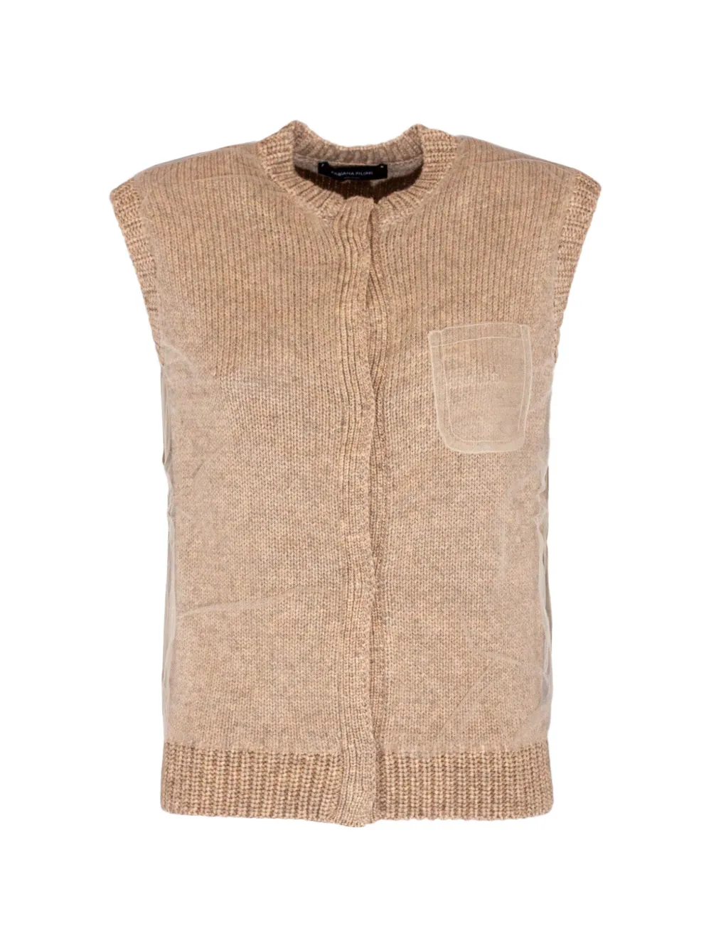Fabiana Filippi sleeveless knitted vest - Toni neutri