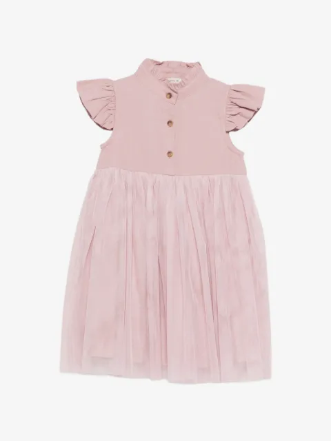 Donsje Fleurance ruffled high-neck dress