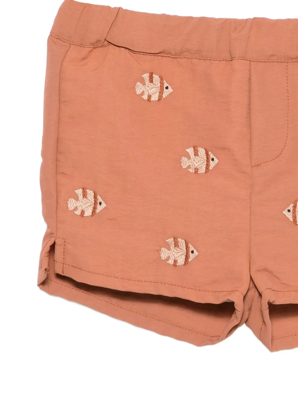  Donsje Wangu Embroidered Swim Shorts - Brown 