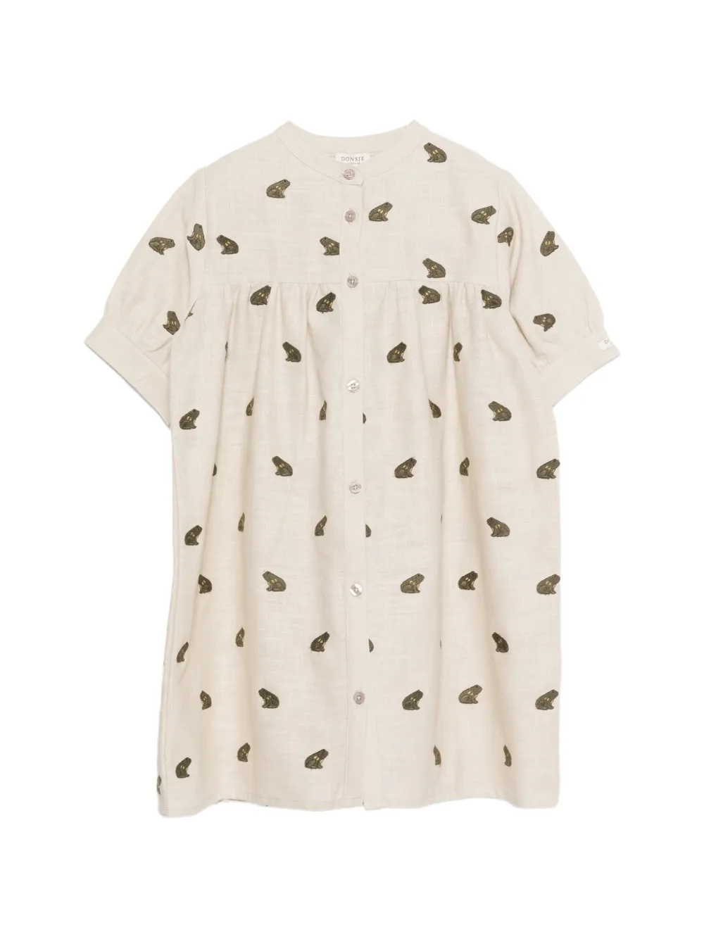 Donsje frog-print sleeved dress - Toni neutri