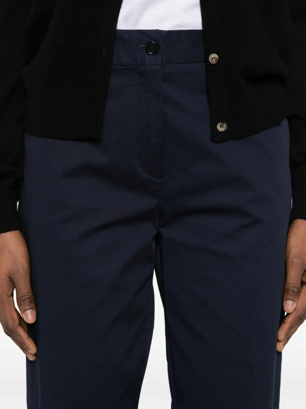 ASPESI Broek met cuffs Blauw