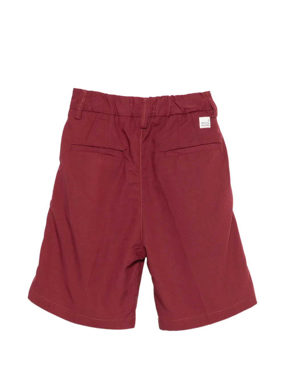  Paolo Pecora Kids Pleated Shorts - Red 