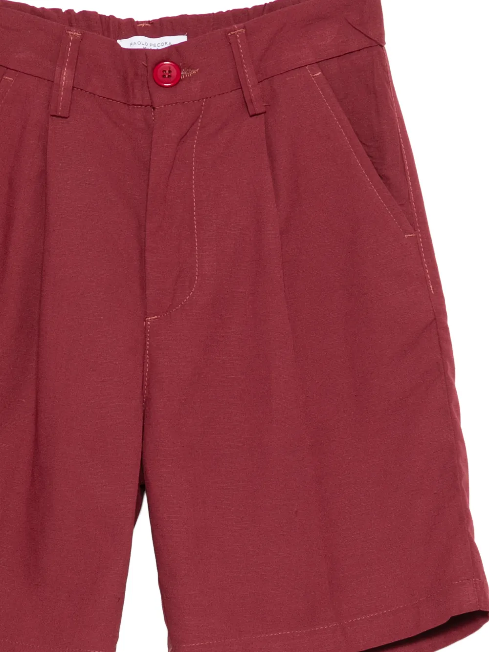  Paolo Pecora Kids Pleated Shorts - Red 