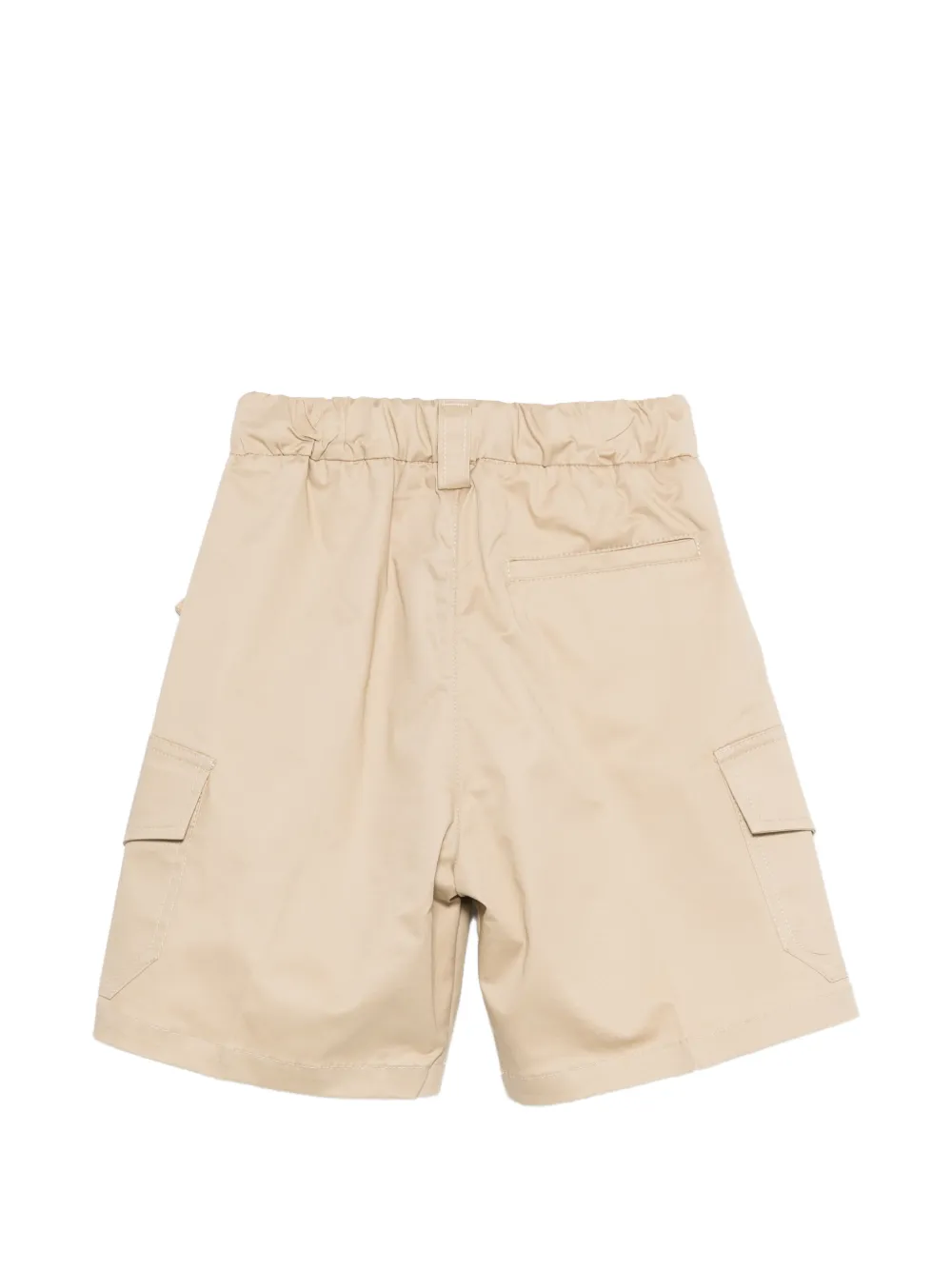 Paolo Pecora Kids Belt Pocket Shorts - Neutrals 