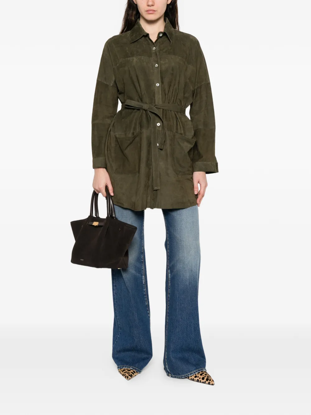  Giorgio Brato Patch-pockets Long Shirt - Green 