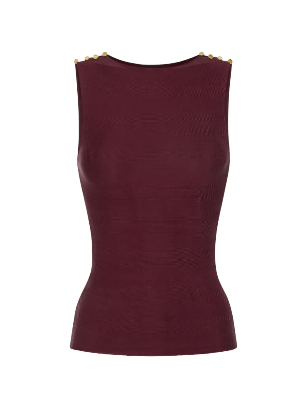 Elisabetta Franchi button-detail top - Marrone