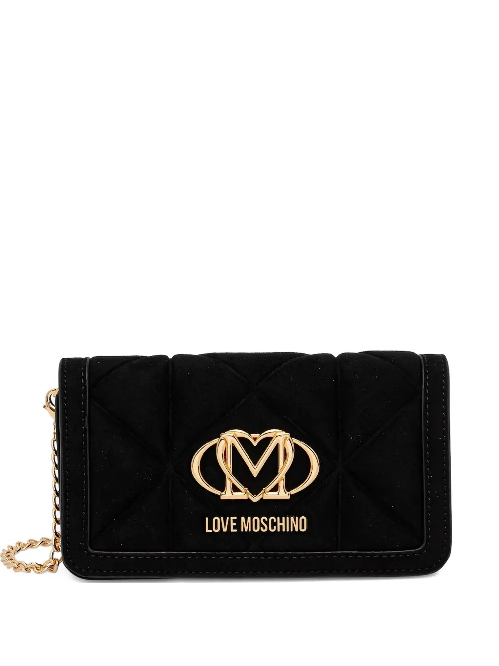Love Moschino logo-plaque crossbody bag - Nero
