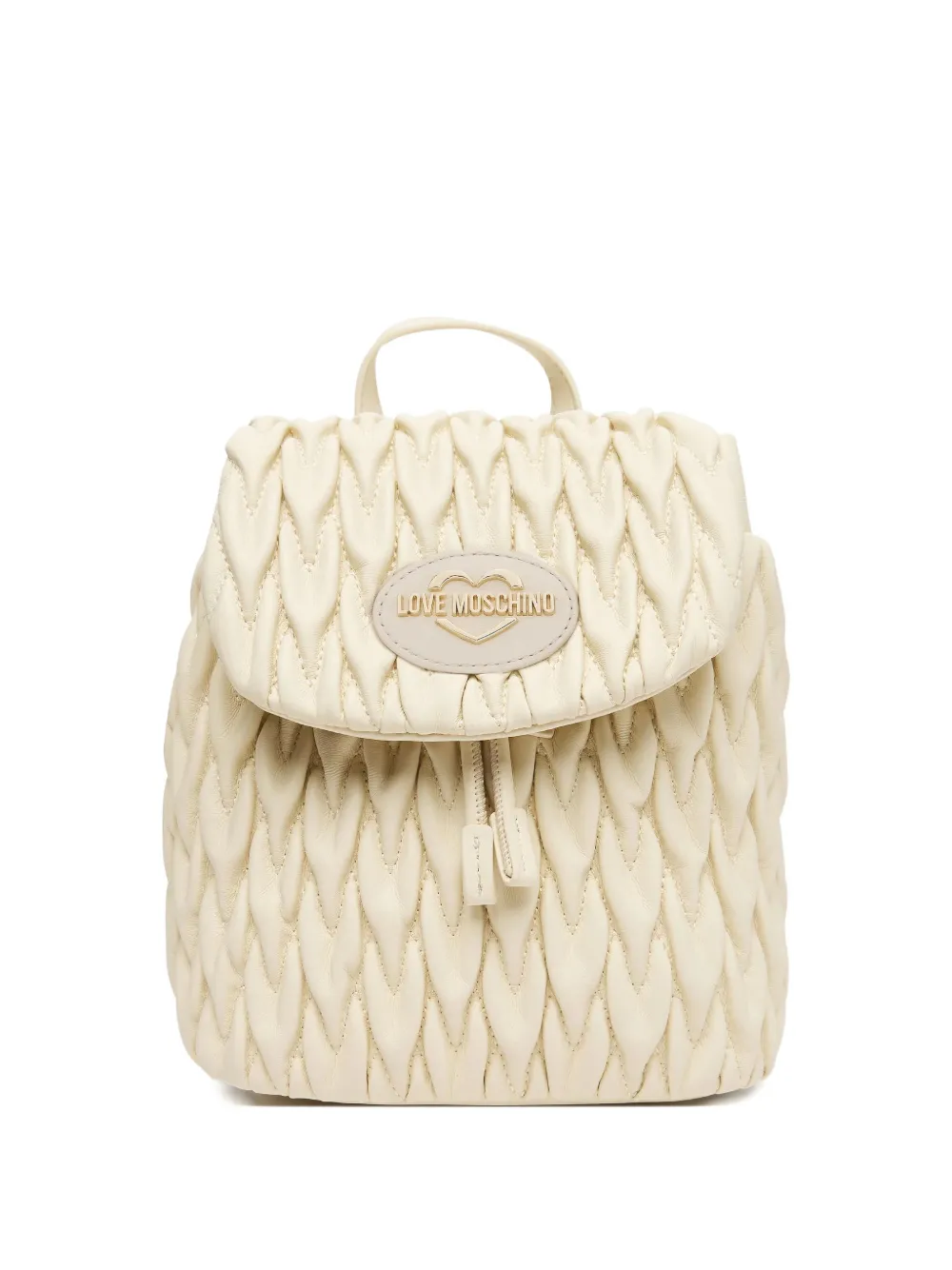 Love Moschino heart-logo quilted backpack - Toni neutri
