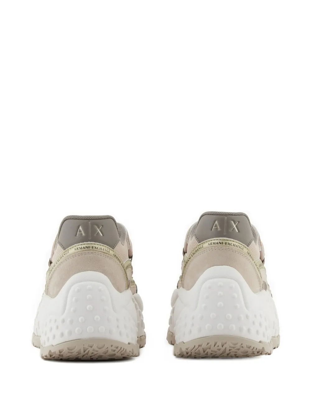 Armani Exchange Sneakers met logo Beige