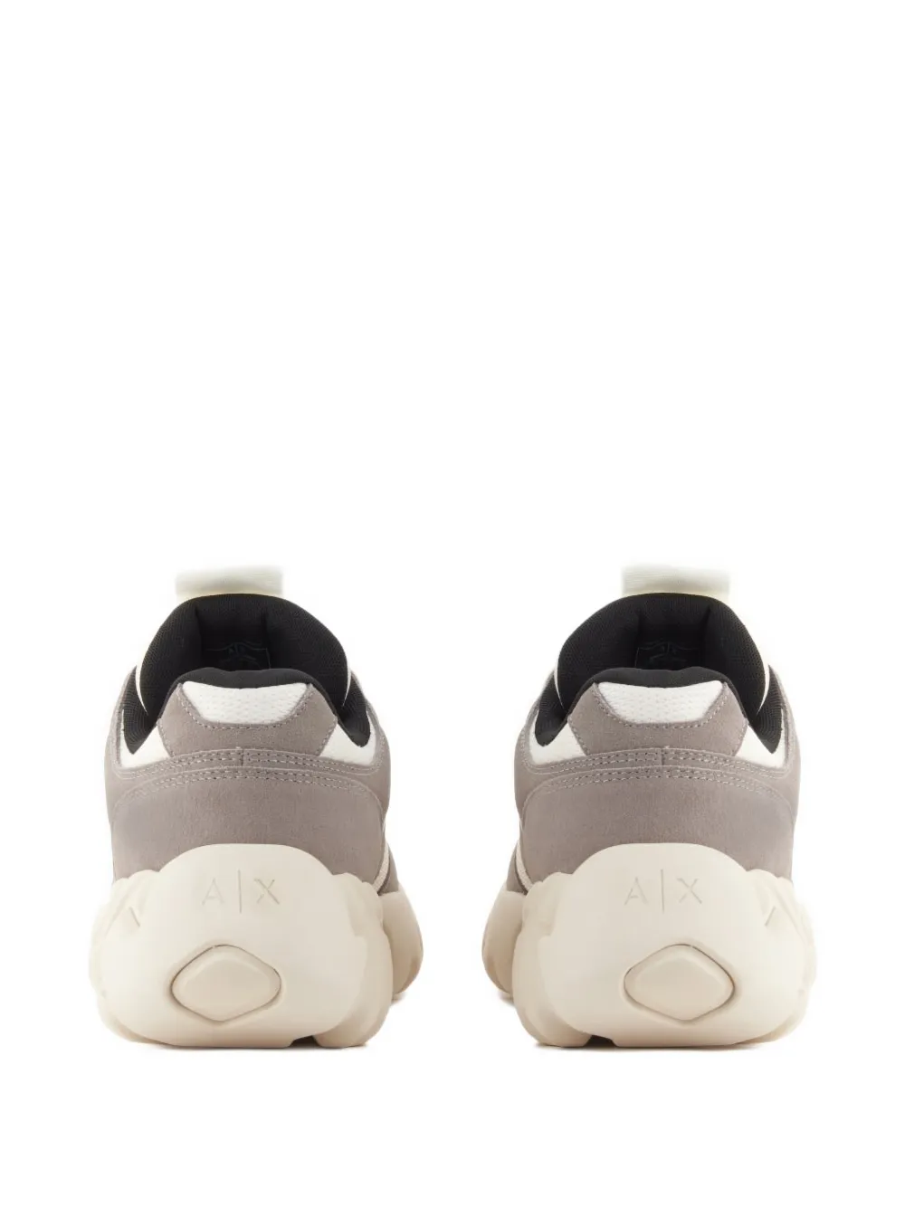 Armani Exchange Gestreepte sneakers Wit