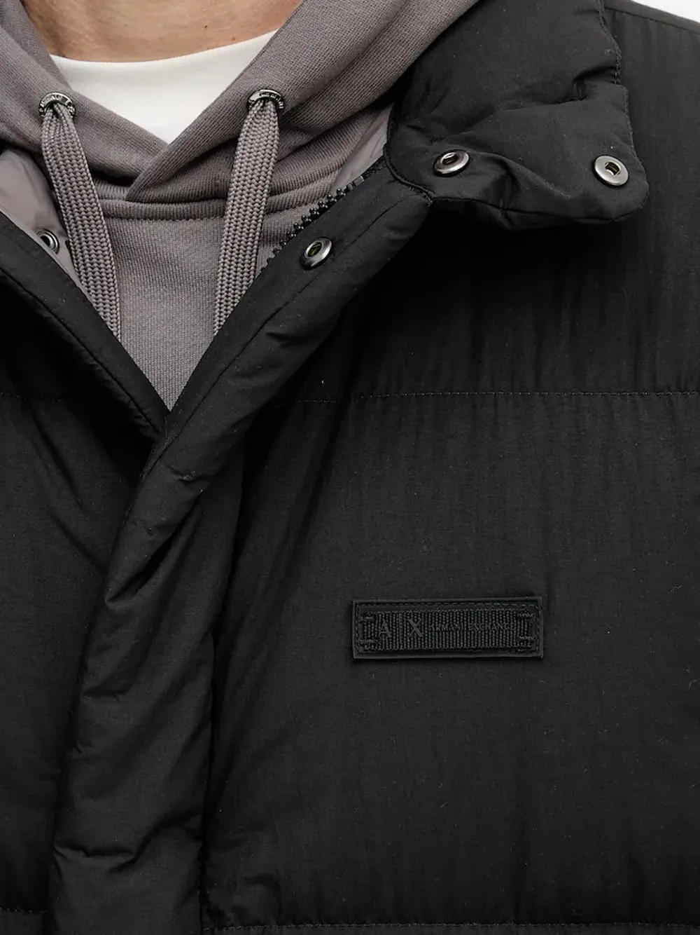  Armani Exchange Logo-patch Padded Gilet - Black 